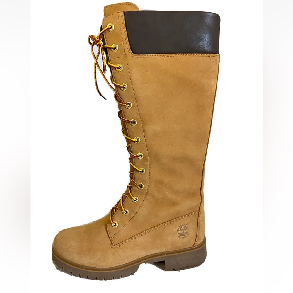 Timberland Tan and Brown Lace Up Boots